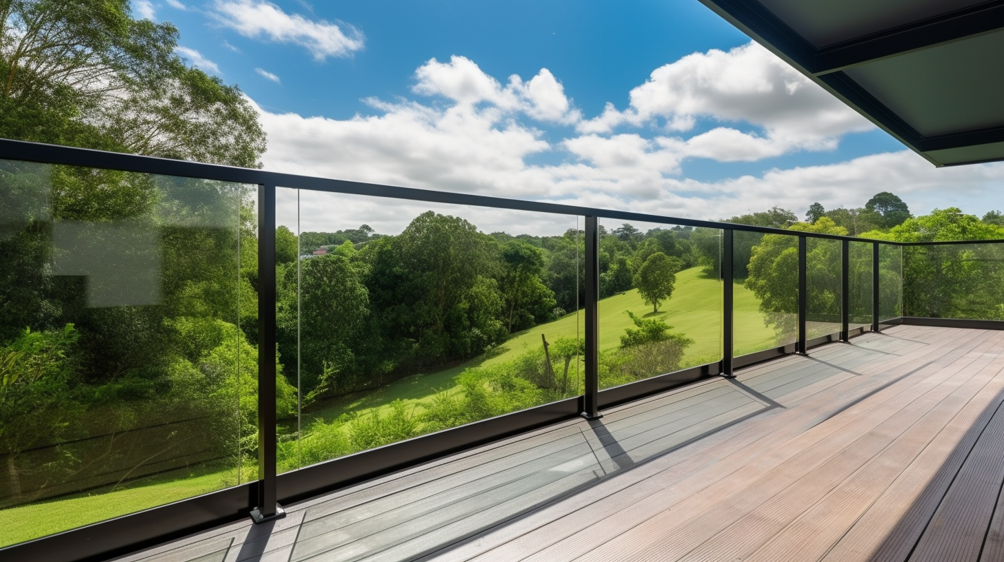 A beautiful modern exterior deck by Belcarraglass