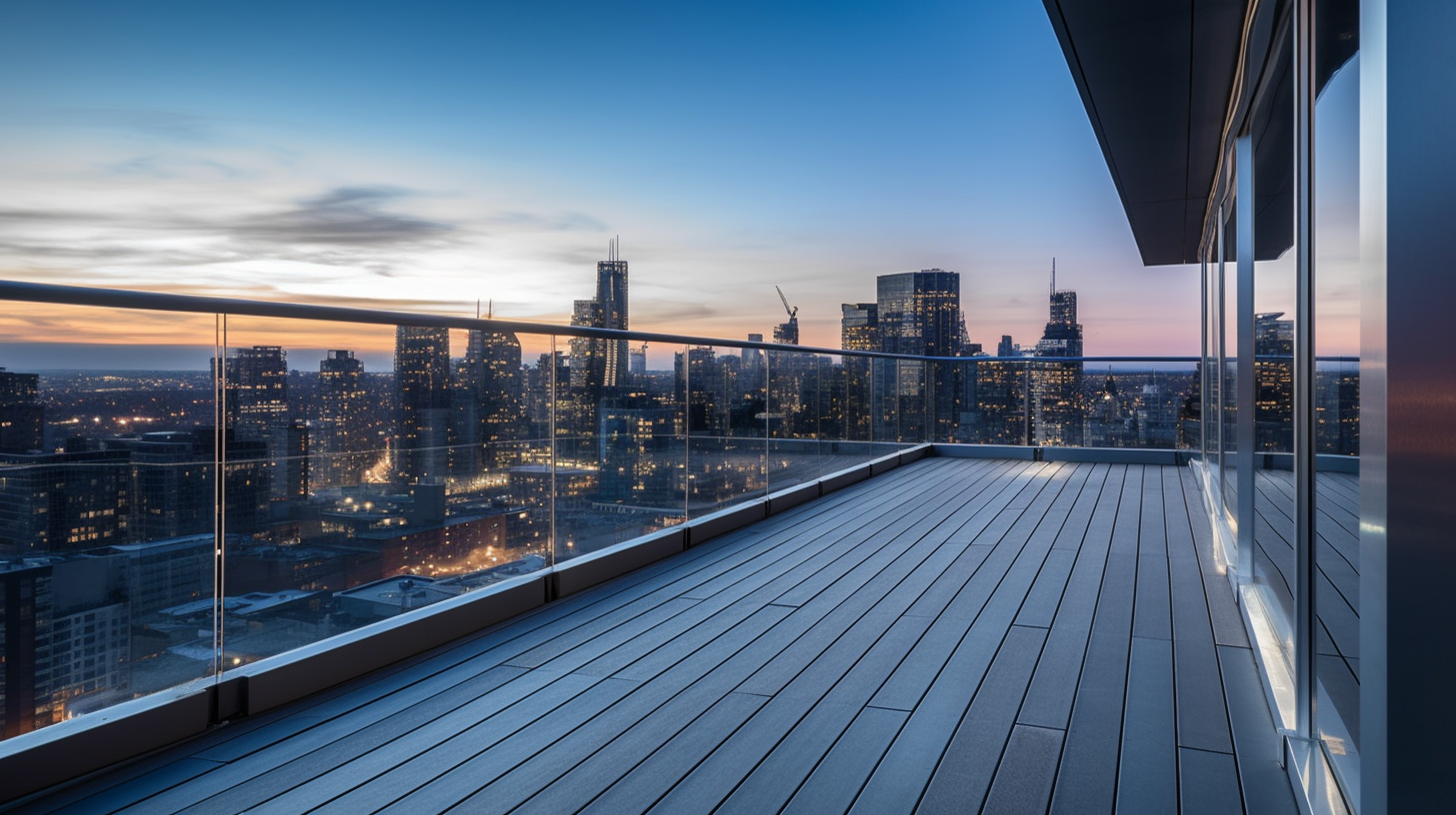 Modern Aluminum and Glass Deck Railings Installed by BelCarra Glass