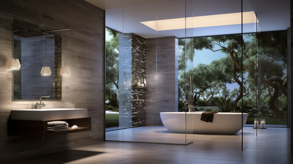 Luxurious Shower Glass Door Installed by BelCarra Glass