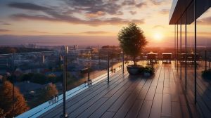 Blog 6 Stunning patio glass railing in a modern home design