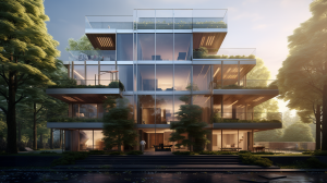 Stunning exterior glass railings highlighting architectural elegance