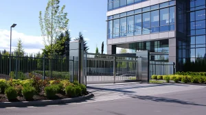 Stylish aluminum gate at a modern residential property in Burnaby