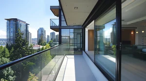 Modern Glass Railing in Burnaby