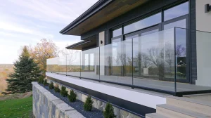 Blog 7 Base shoe moulding in a sleek glass railing system