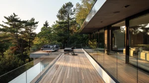 Blog 4 Glass railings with recyclable base shoes in a modern sustainable building